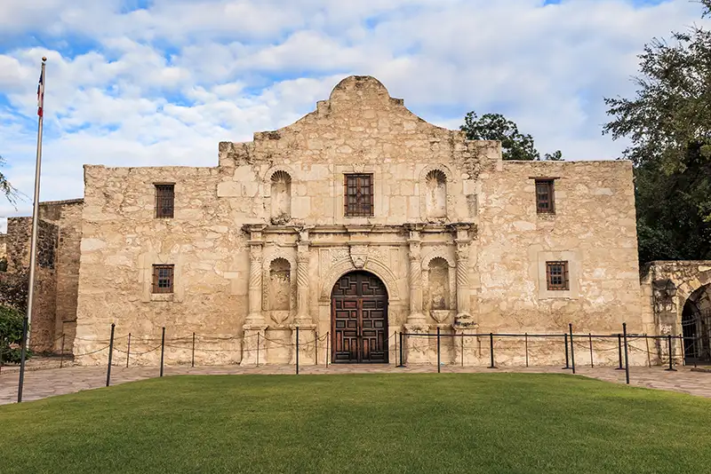 Historic Alamo at twilight in San Antonio, Texas